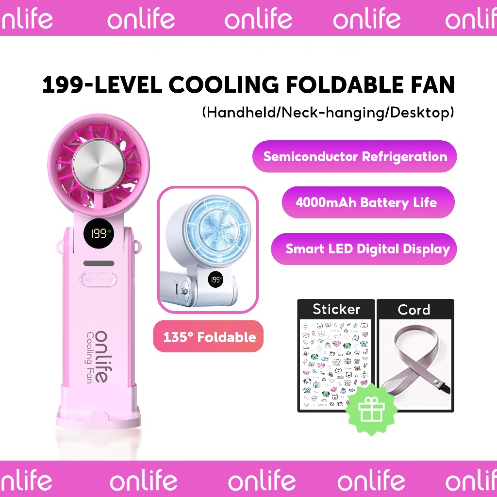 Onlife Kipas Turbo High-speed 199 Gear Digital Display - Gambar 9
