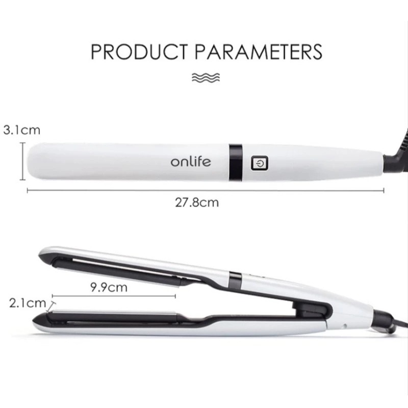 Onlife 2 in 1 Hair Straightener Ceramic Tourmaline Coating Inflatable Plate - Gambar 8