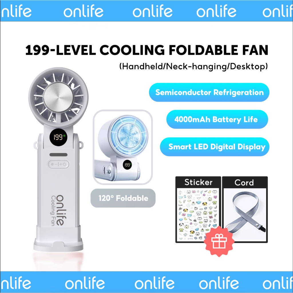 Onlife Kipas Turbo High-speed 199 Gear Digital Display - Gambar 2