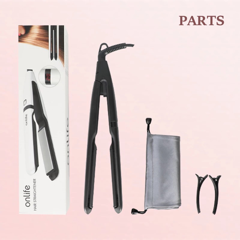 Onlife 2 in 1 Hair Straightener Ceramic Tourmaline Coating Inflatable Plate - Gambar 7