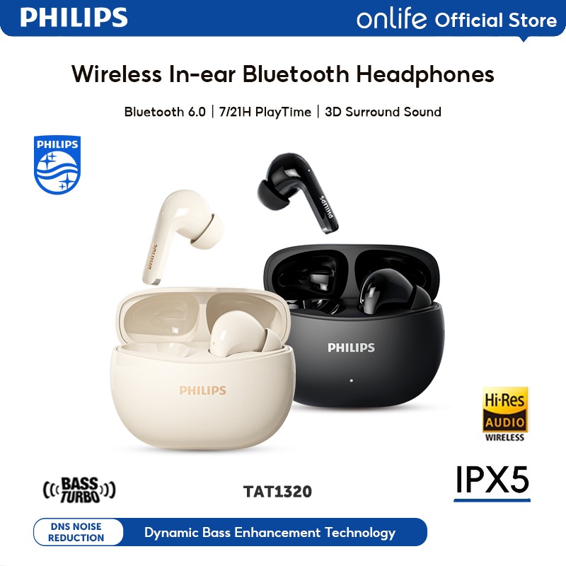 Philips Original True Wireless Earbuds TWS Earphone Bluetooth 6.0