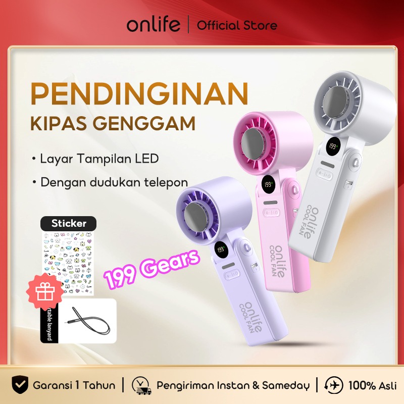 Onlife Kipas Turbo High-speed 199 Gear Digital Display