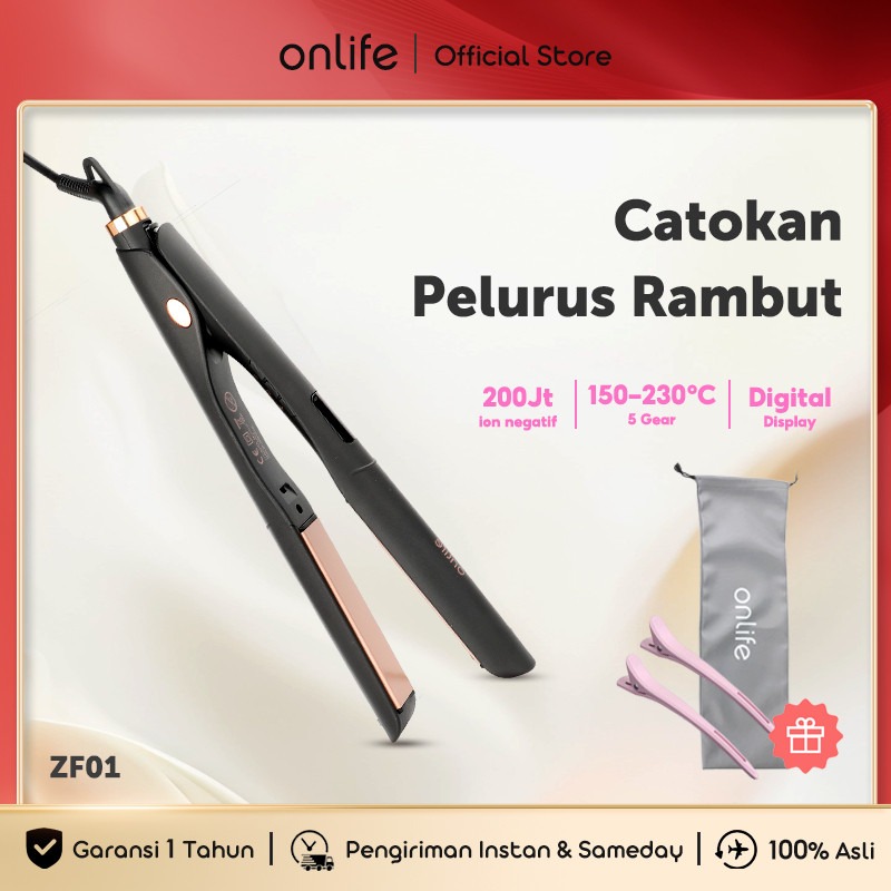 Onlife Catokan Pelurus Rambut Ultra Fast High Performance Hair Iron