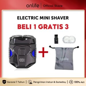 onlife mini electric shaver 2 floating head digital display portable shaver