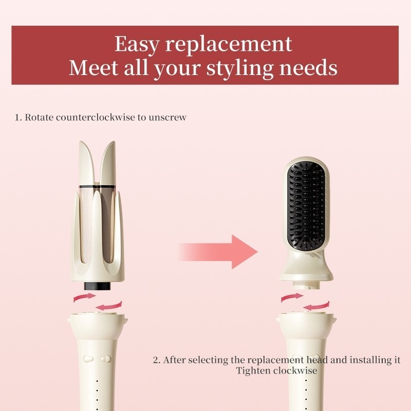 Onlife 3 IN 1 Ion Negatif Curly Rambut Otomatis 28mm/36mm Keramik - Gambar 4