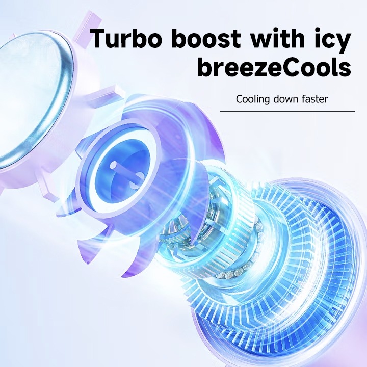 Onlife Kipas Turbo High-speed 199 Gear Digital Display - Gambar 5