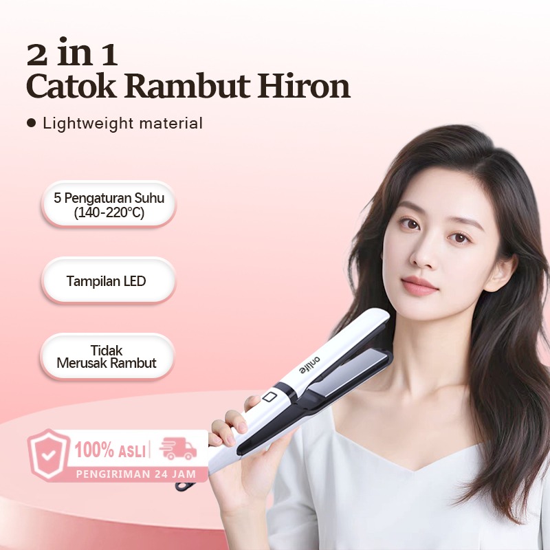 Onlife 2 in 1 Hair Straightener Ceramic Tourmaline Coating Inflatable Plate - Gambar 12