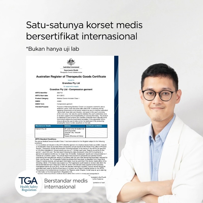 onlife korset postpartum bamboo / korset bamboo pasca melahirkan