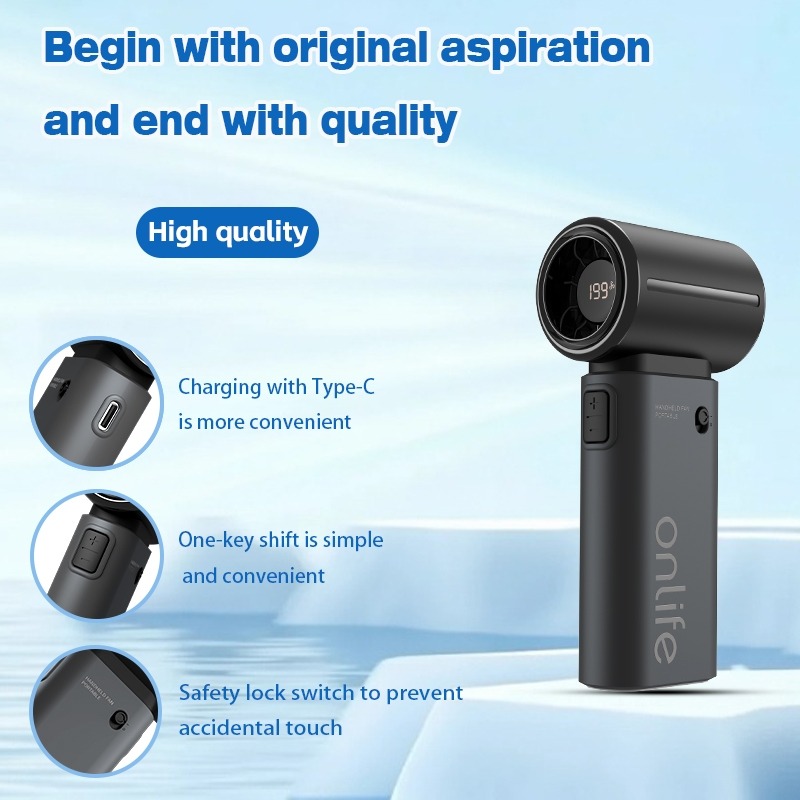 Onlife Mini Kipas Strong Portable Wind 199 Gear - Gambar 11