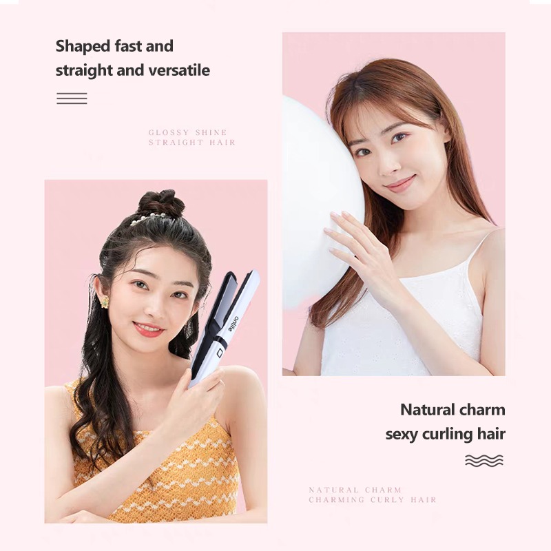 Onlife 2 in 1 Hair Straightener Ceramic Tourmaline Coating Inflatable Plate - Gambar 5