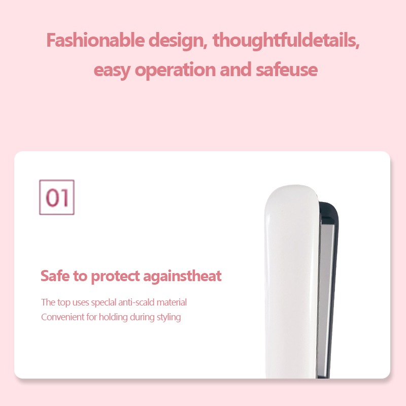 Onlife 2 in 1 Hair Straightener Ceramic Tourmaline Coating Inflatable Plate - Gambar 3